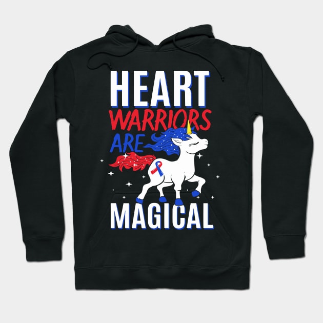 Heart Warrior Magical Unicorn Red And Blue Great Vessels CHD Hoodie by LEGO